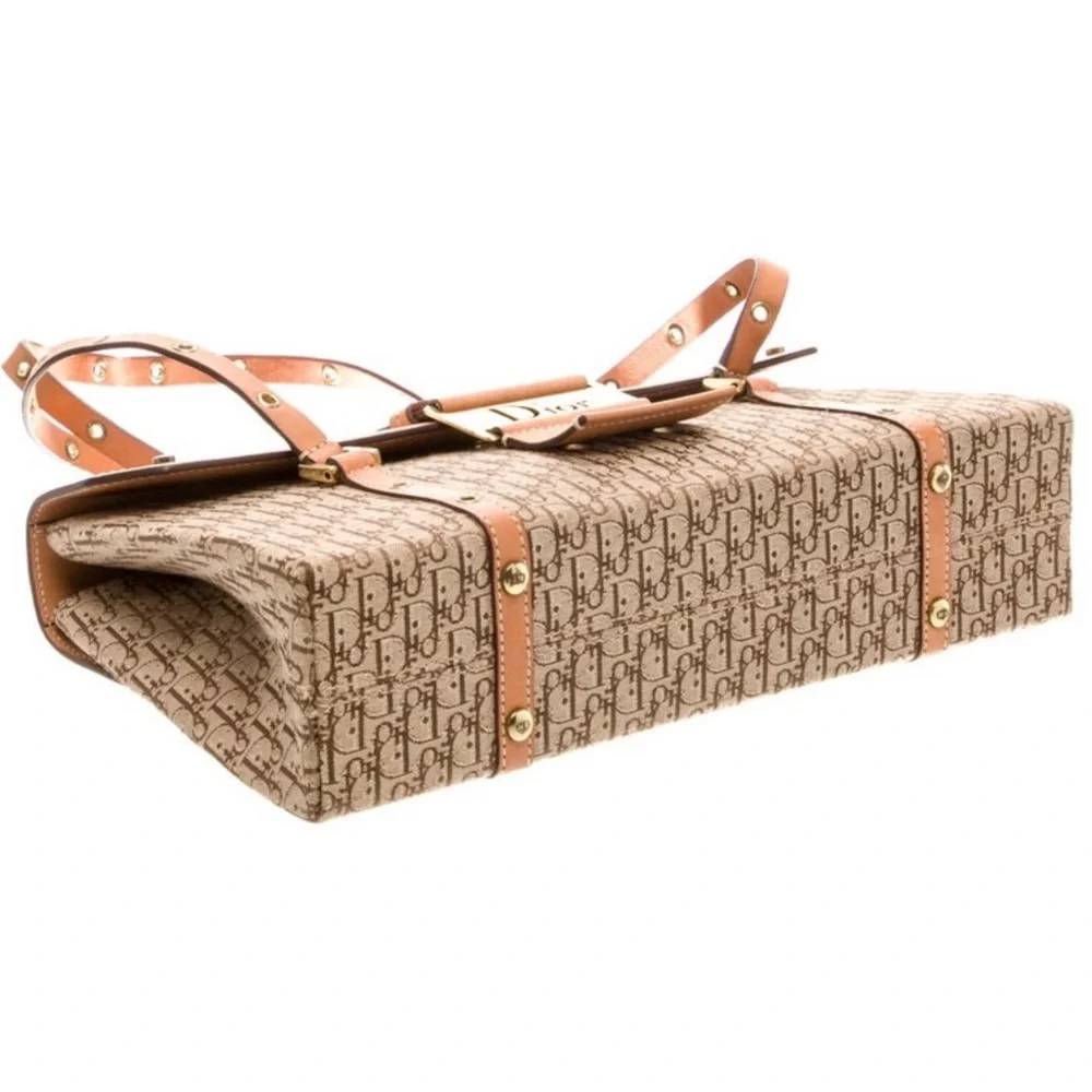 Christian Dior 2003 Diorissimo Street Chic Vintage Shoulder Bag, tan/gold, GUC - Picture 6 of 16